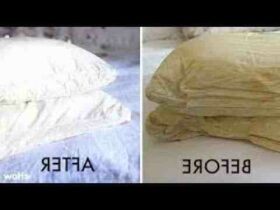 Comment  Blanchir des oreillers jaunis